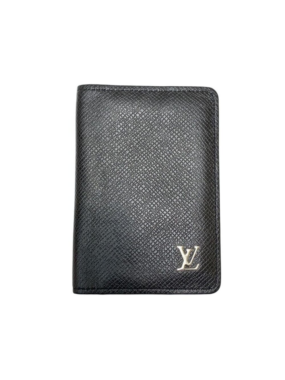 LOUIS VUITTON Organizer de Poche Taiga Cowhide Black Solid
